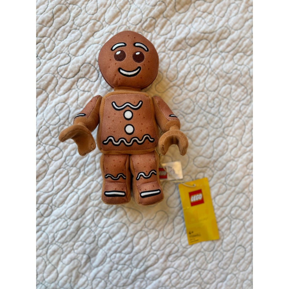 LEGO Gingerbread Man Plush Minifigure Holiday Stuffed Toy Brown